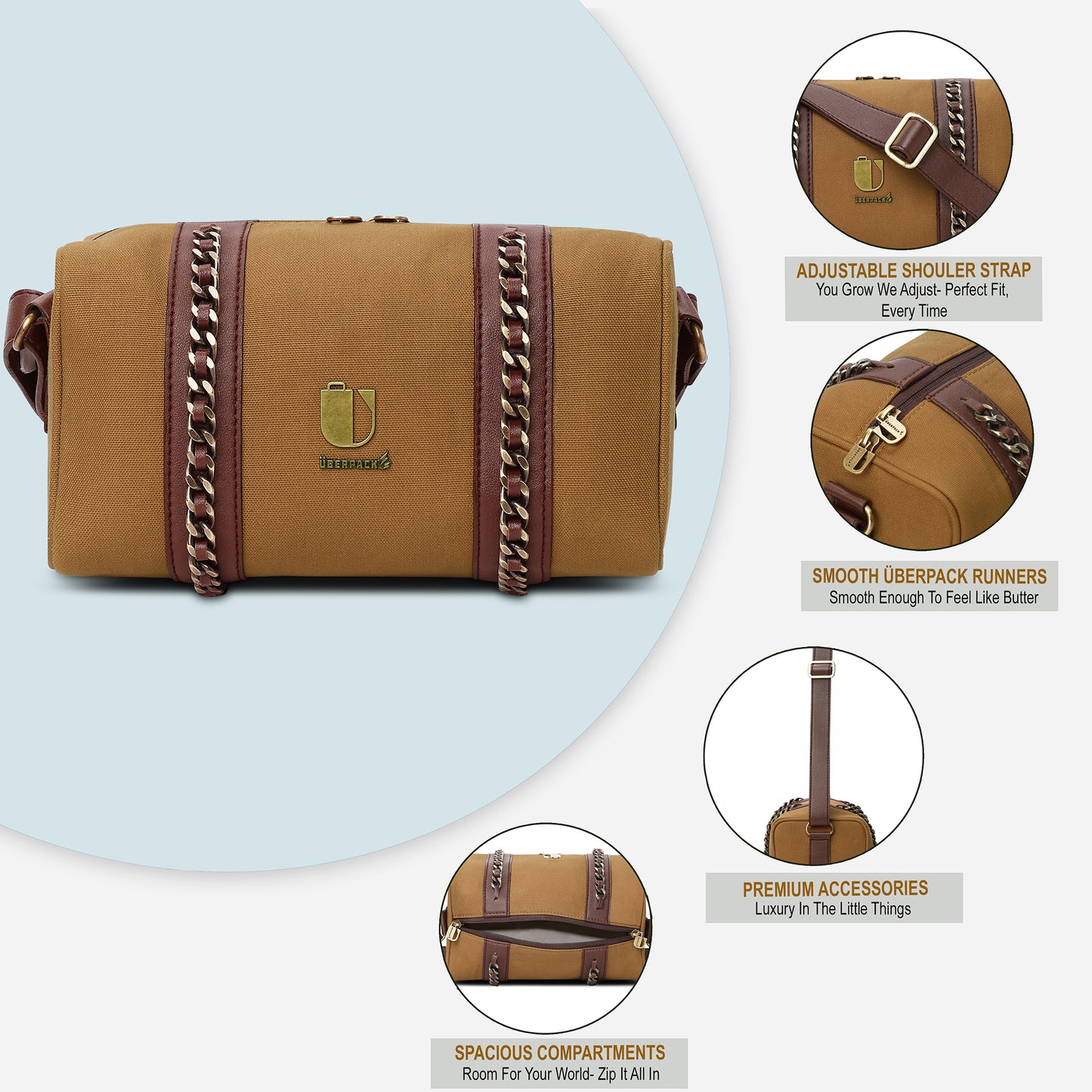Luxe Link - Rustic Gold | Sling Bag / Crossbody - Überpack