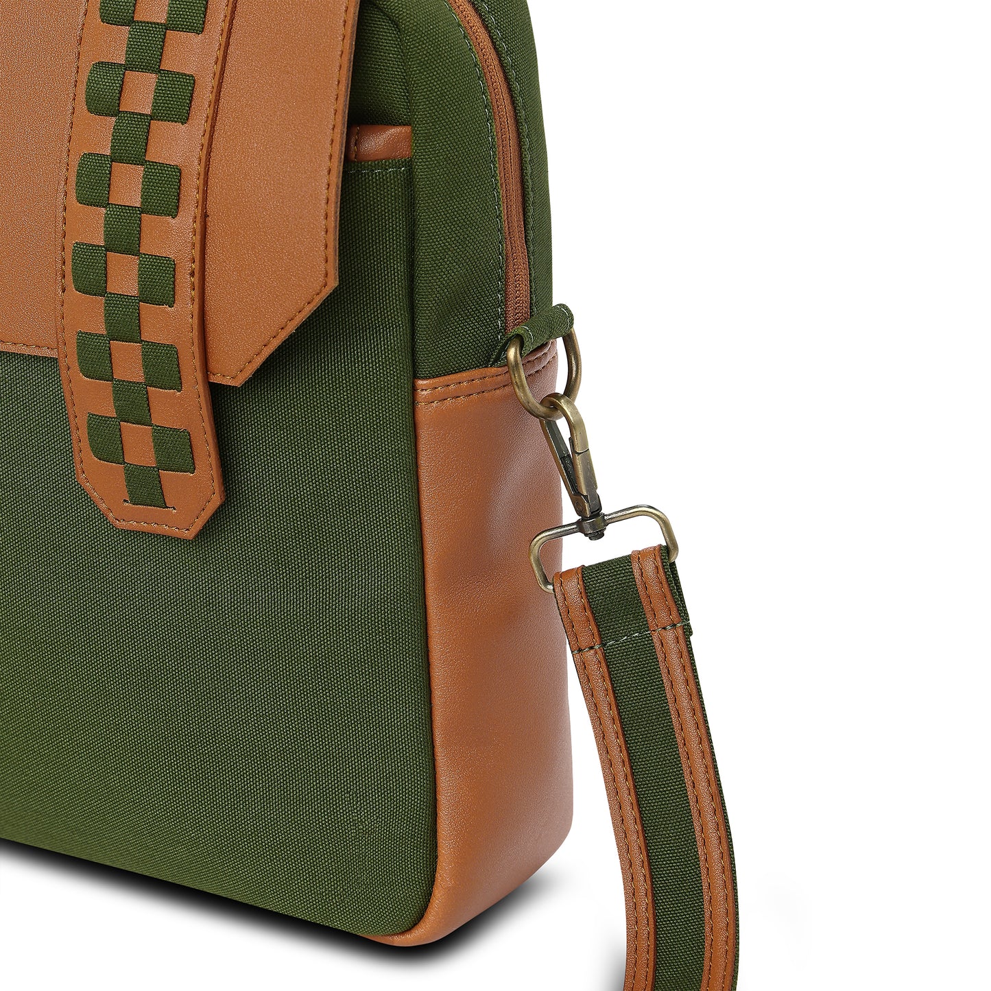 Soul Weave - Olive Green Meadow | Laptop Bag / Messenger Bag