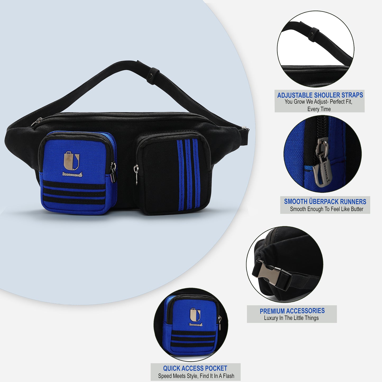 Duo Drift - Royal Rift | Waist Pouch / Belt Bag - Überpack