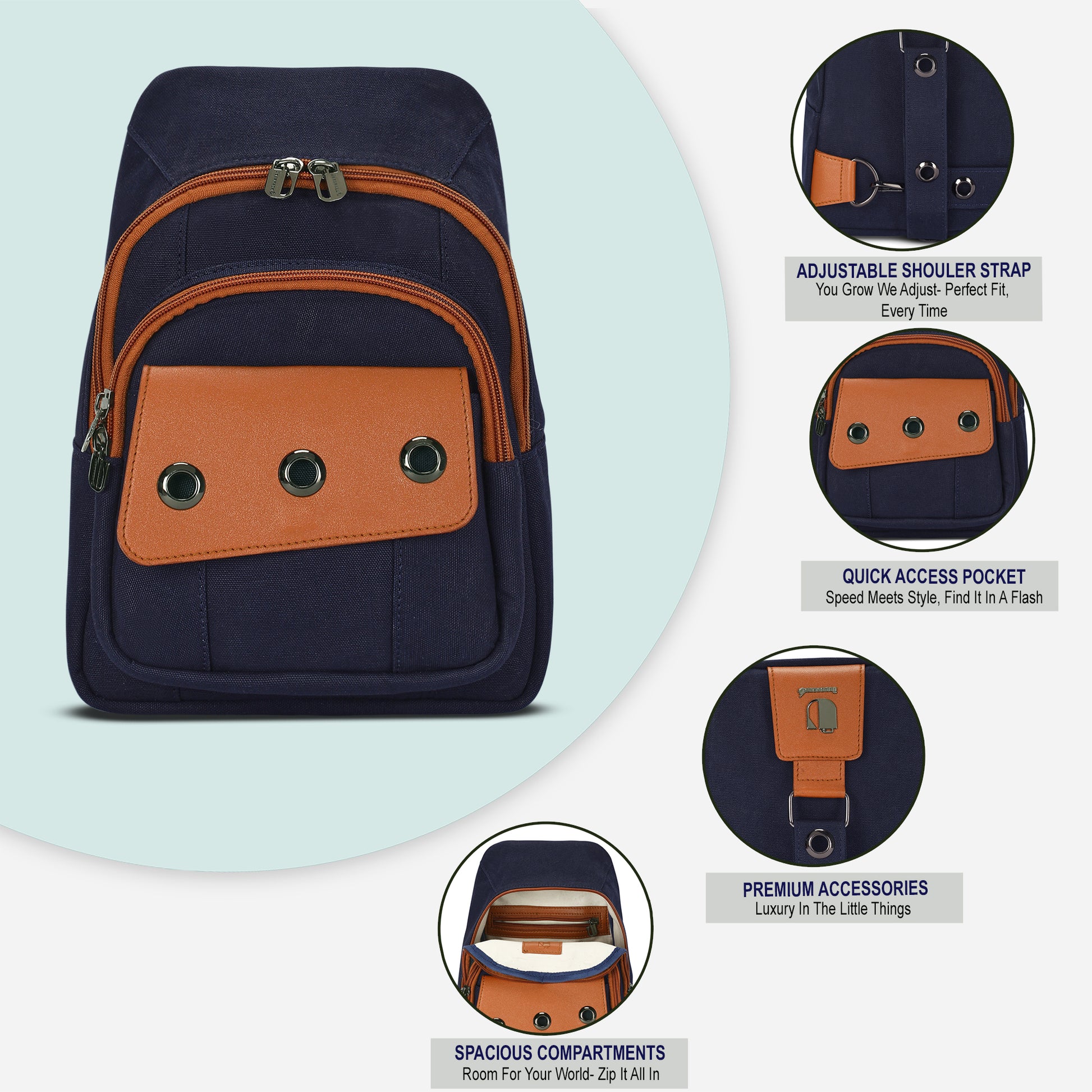 Vision Vibe - Midnight Gaze | Small Backpack / Convertible Crossbody - Überpack