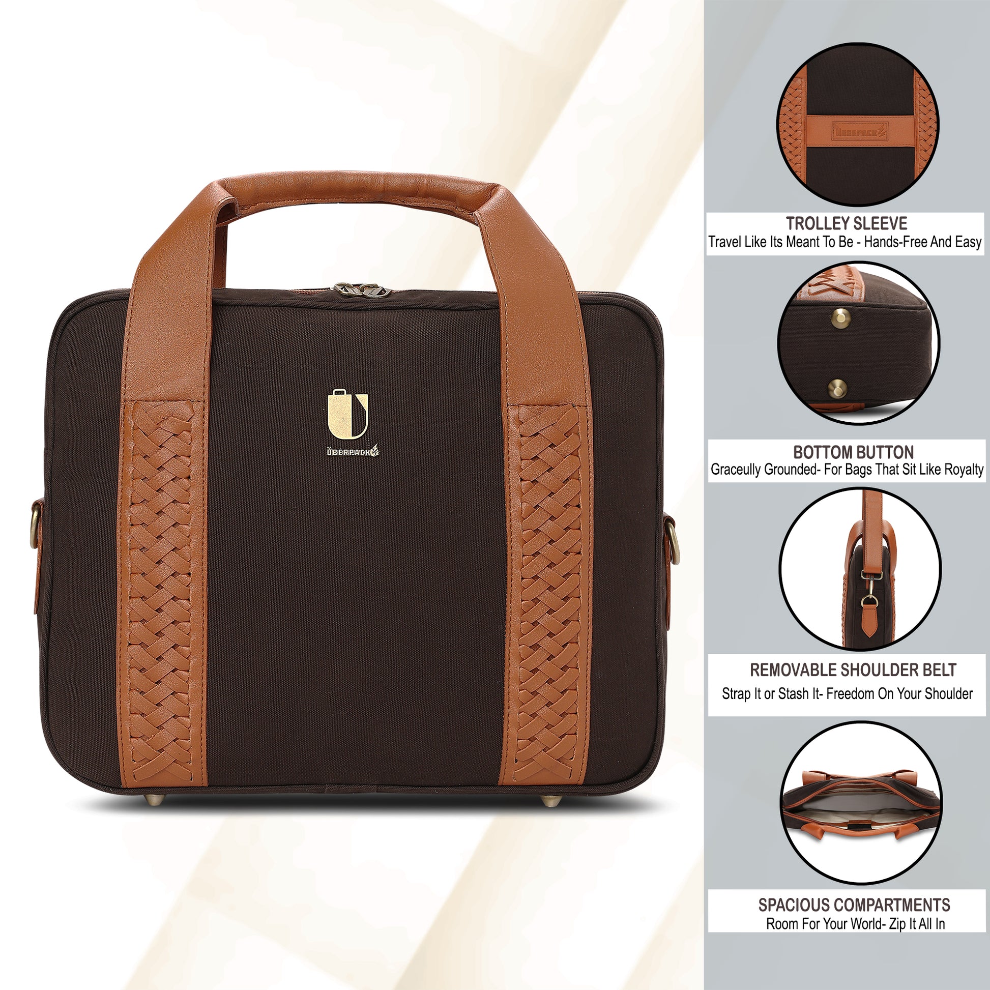 Cross Craft - Mocha Matrix | Laptop Bag / Messenger Bag - Überpack