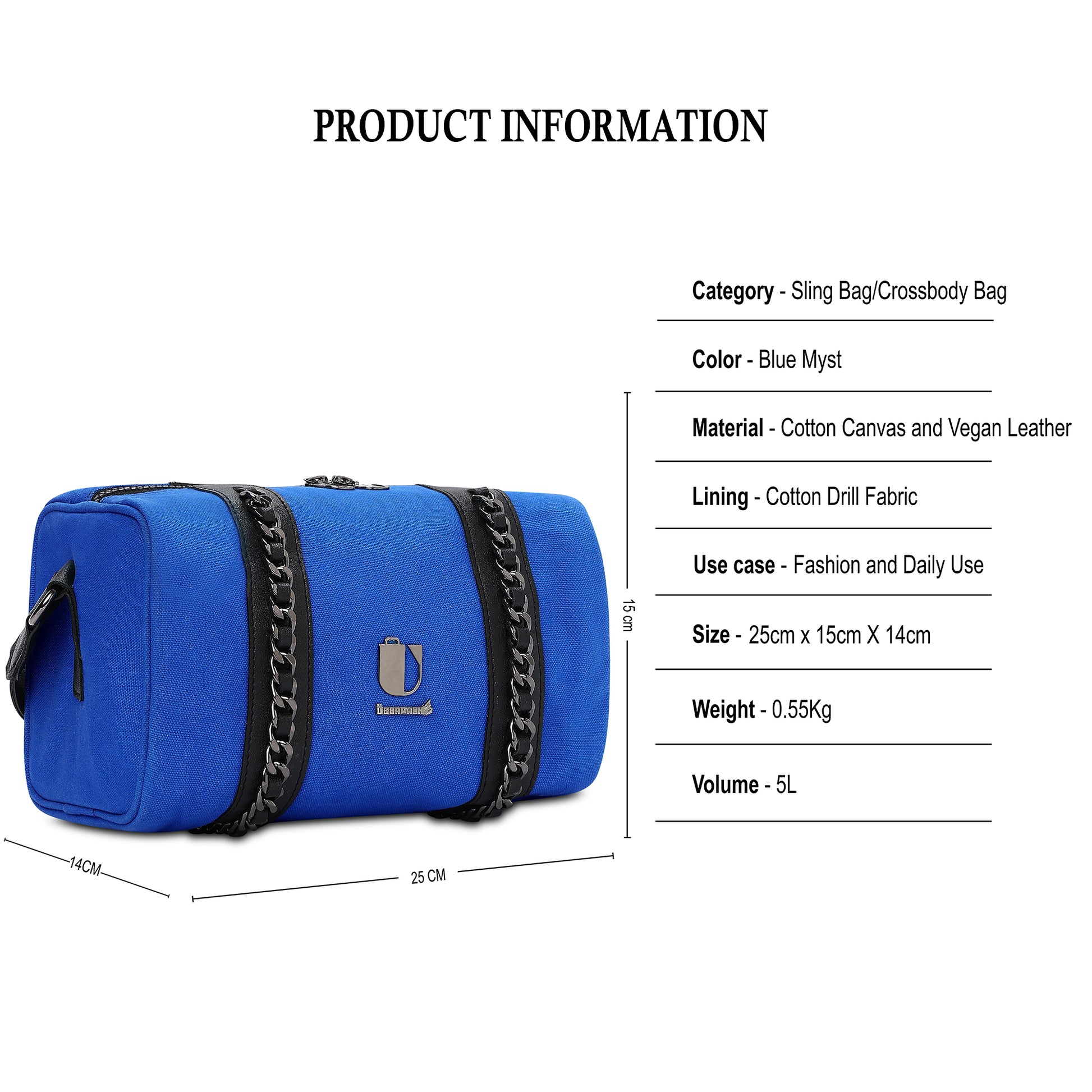 Luxe Link - Blue Myst | Sling Bag / Crossbody - Überpack