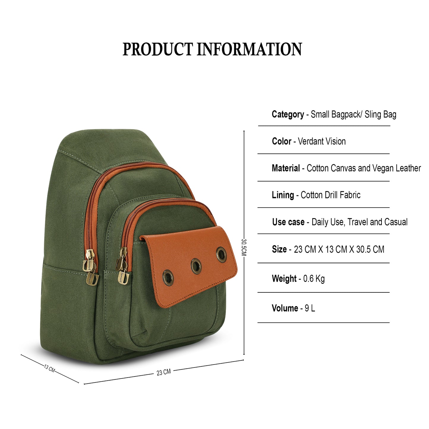 Vision Vibe - Verdant Vision | Small Backpack / Convertible Crossbody - Überpack