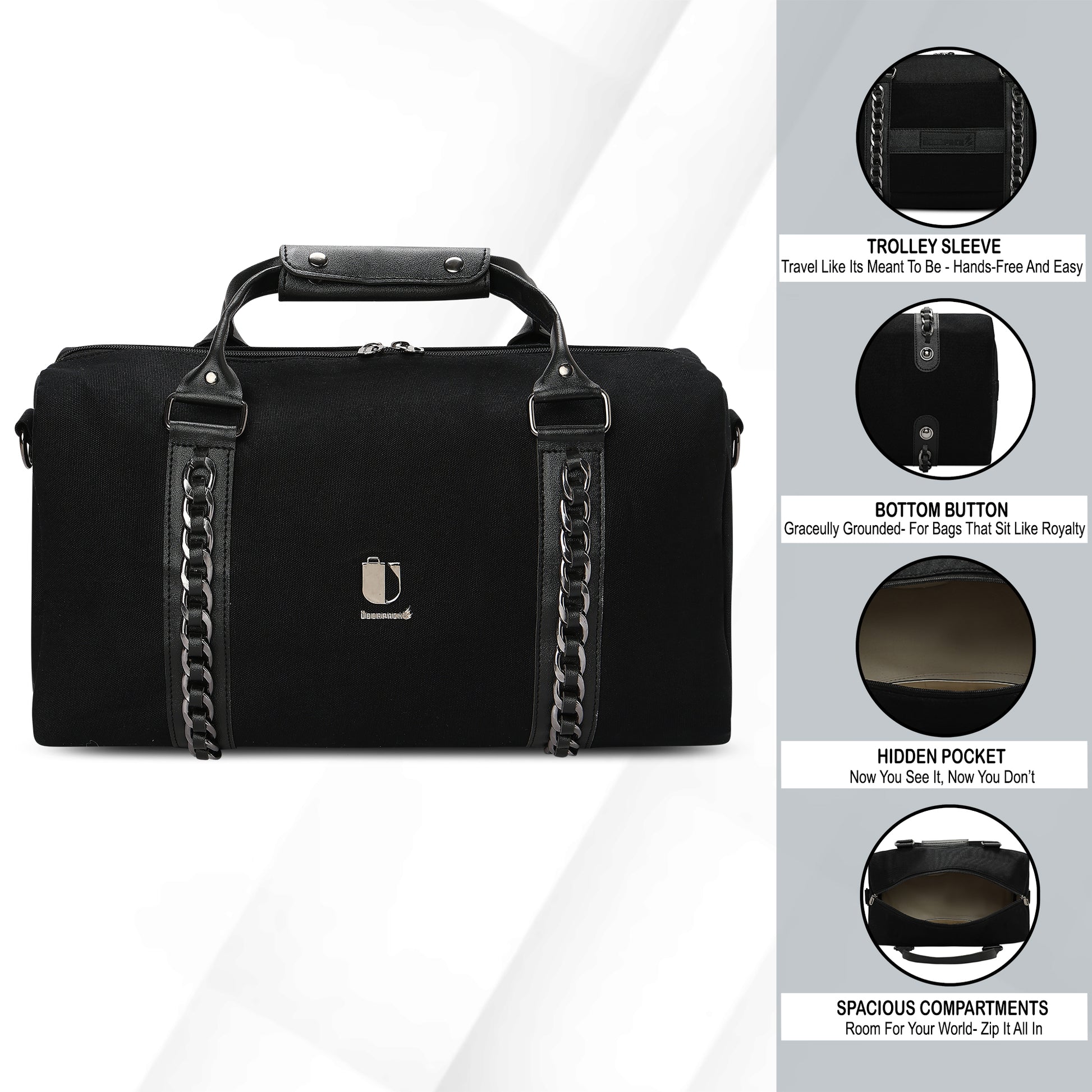 Soul Link - Obsidian Link | Small Duffle Bag / Soft Travel Companion - Überpack