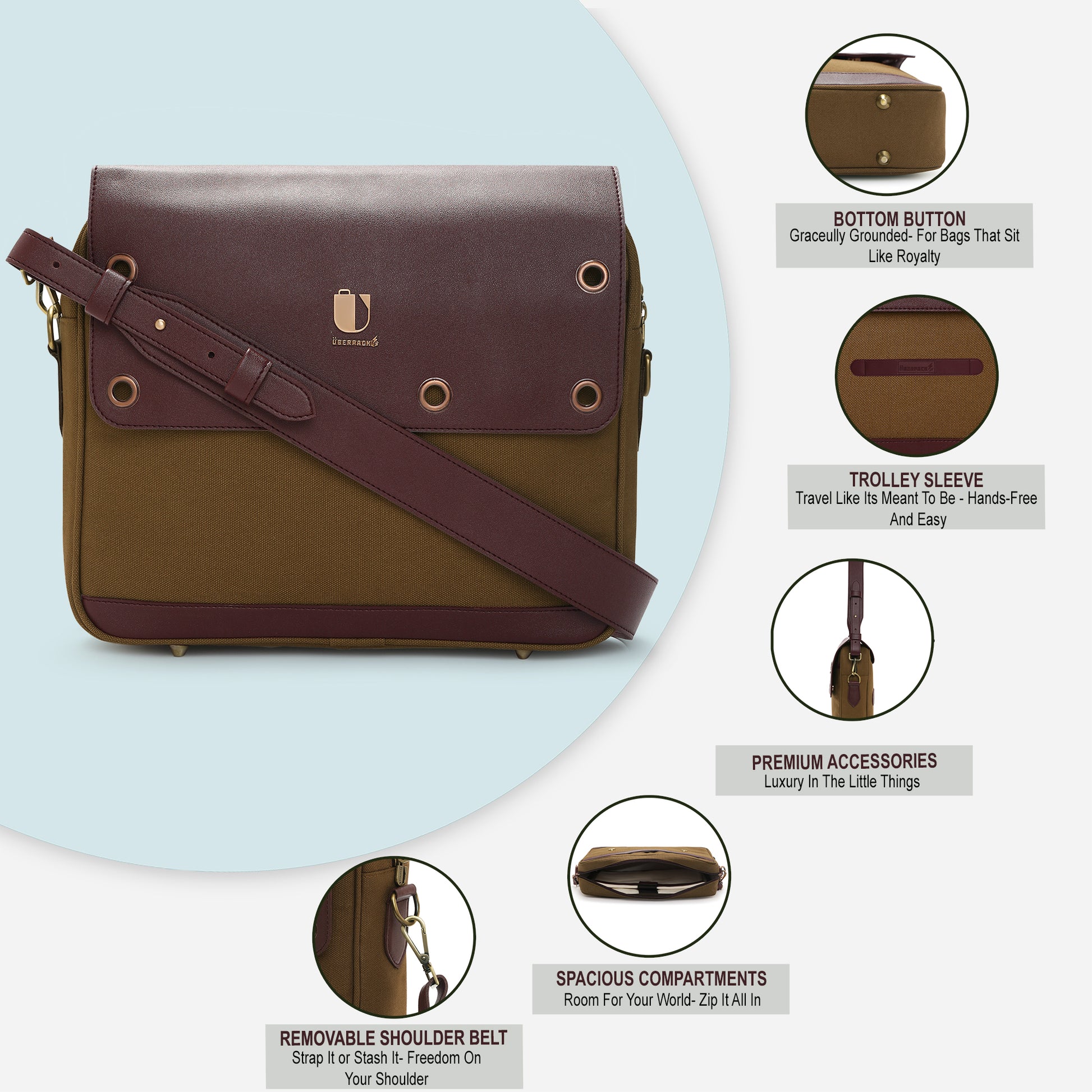 Insight Pack - Rustic Rhythm | Laptop Bag / Messenger Bag - Überpack