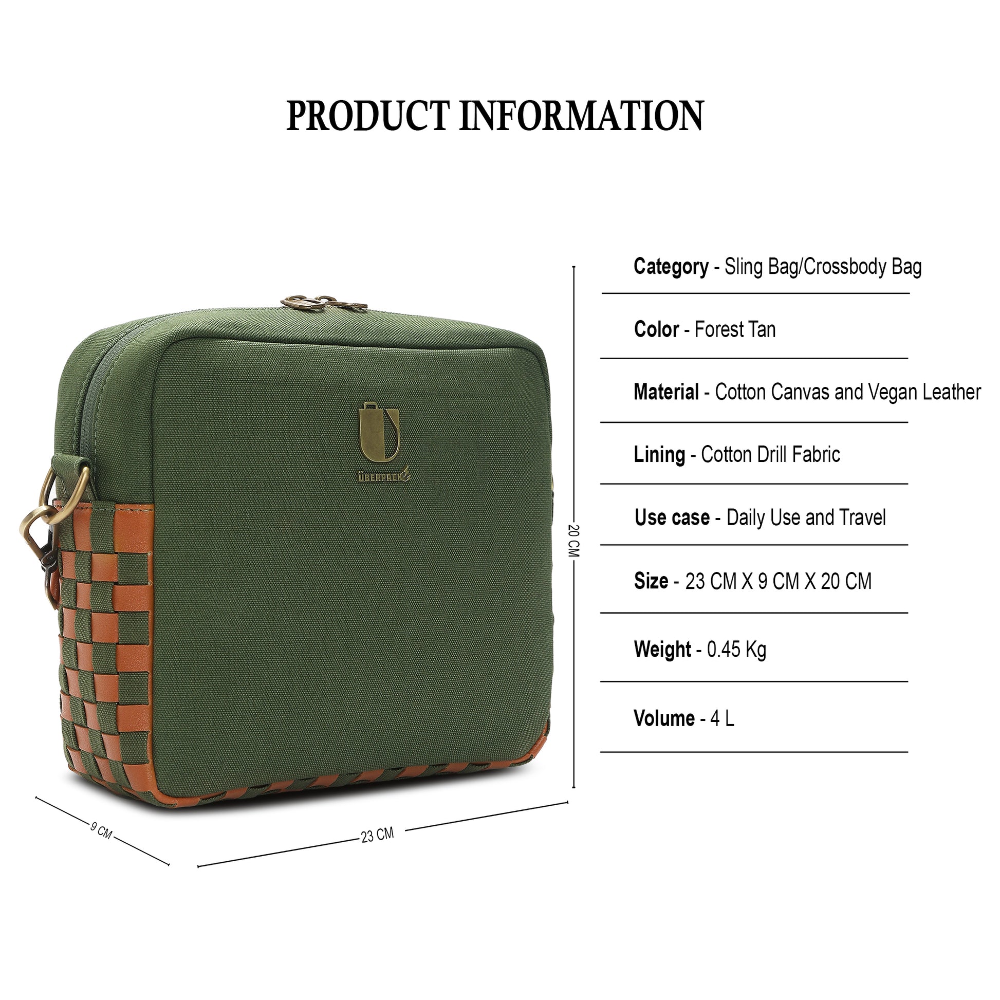Spirit Weave - Forest Tan | Sling Bag / Crossbody Bag - Überpack