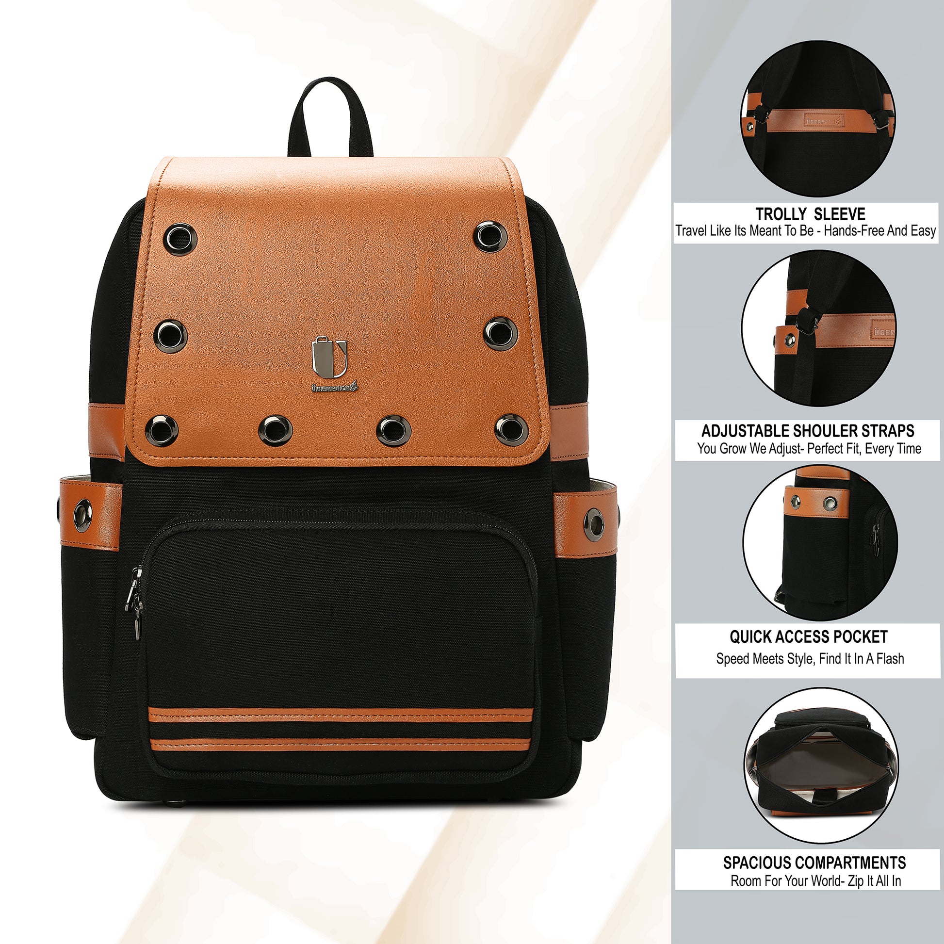 Eyelet Echo - Onyx Gaze | Backpack - Überpack