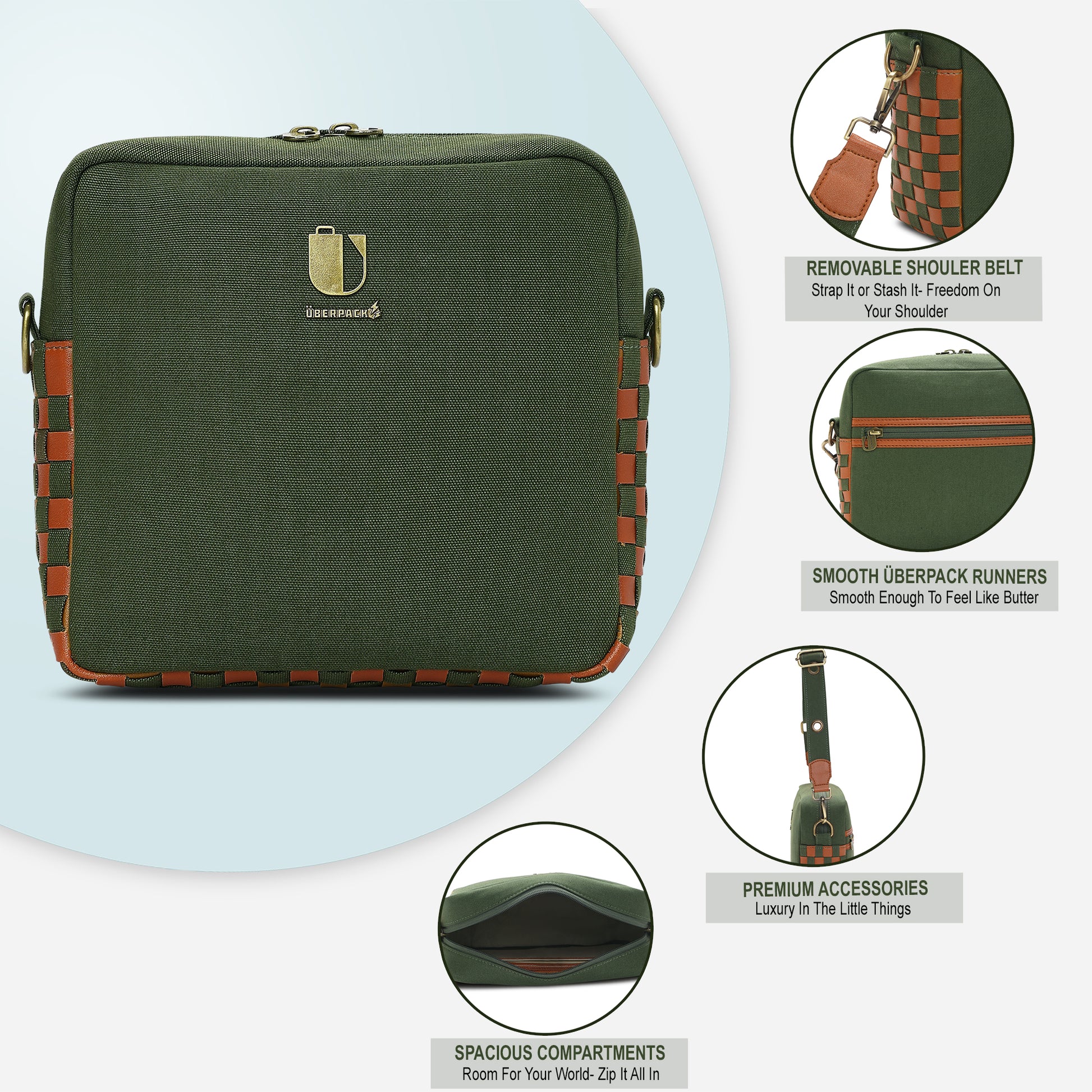 Spirit Weave - Forest Tan | Sling Bag / Crossbody Bag - Überpack