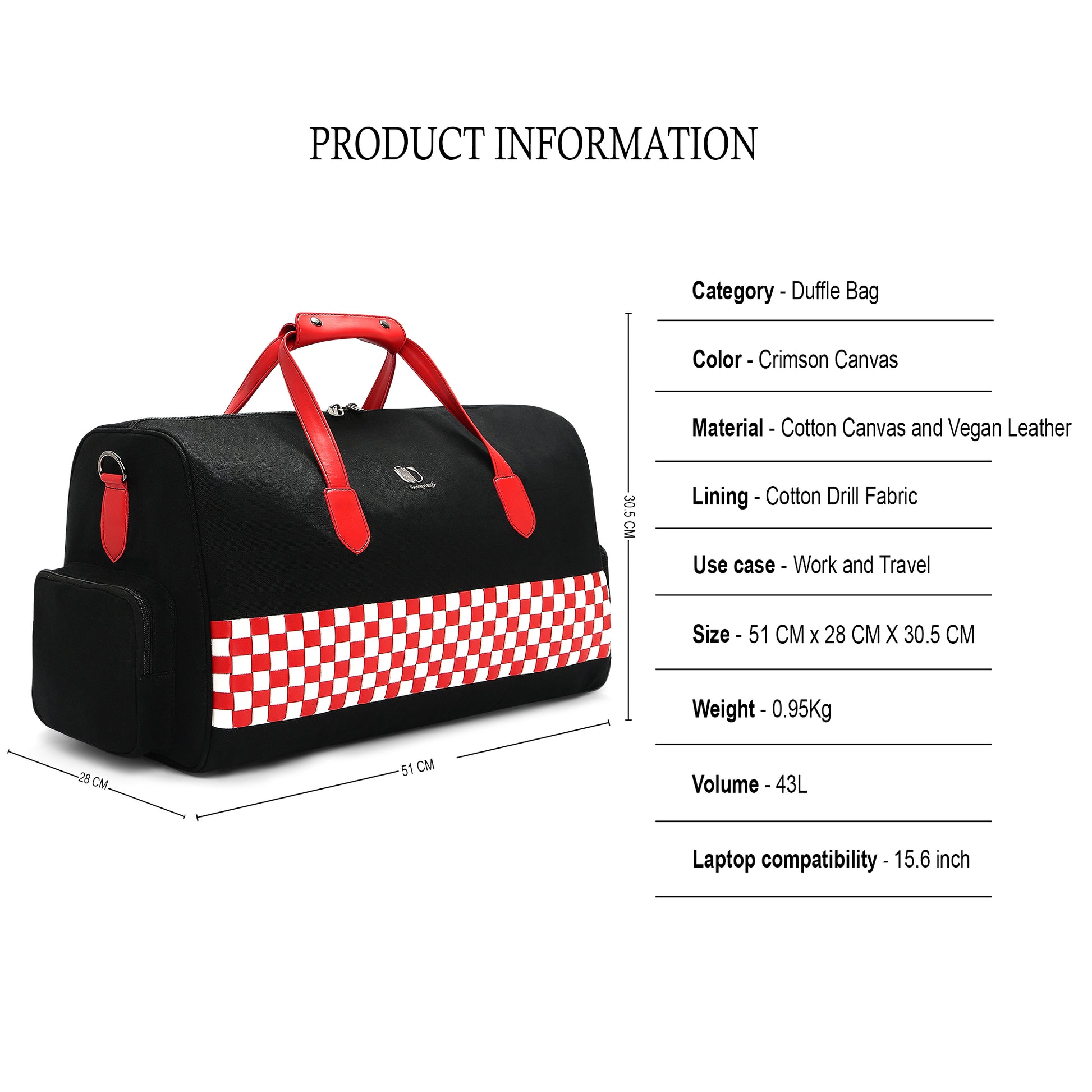 Soul Tote - Crimson Canvas | Duffle Bag - Überpack