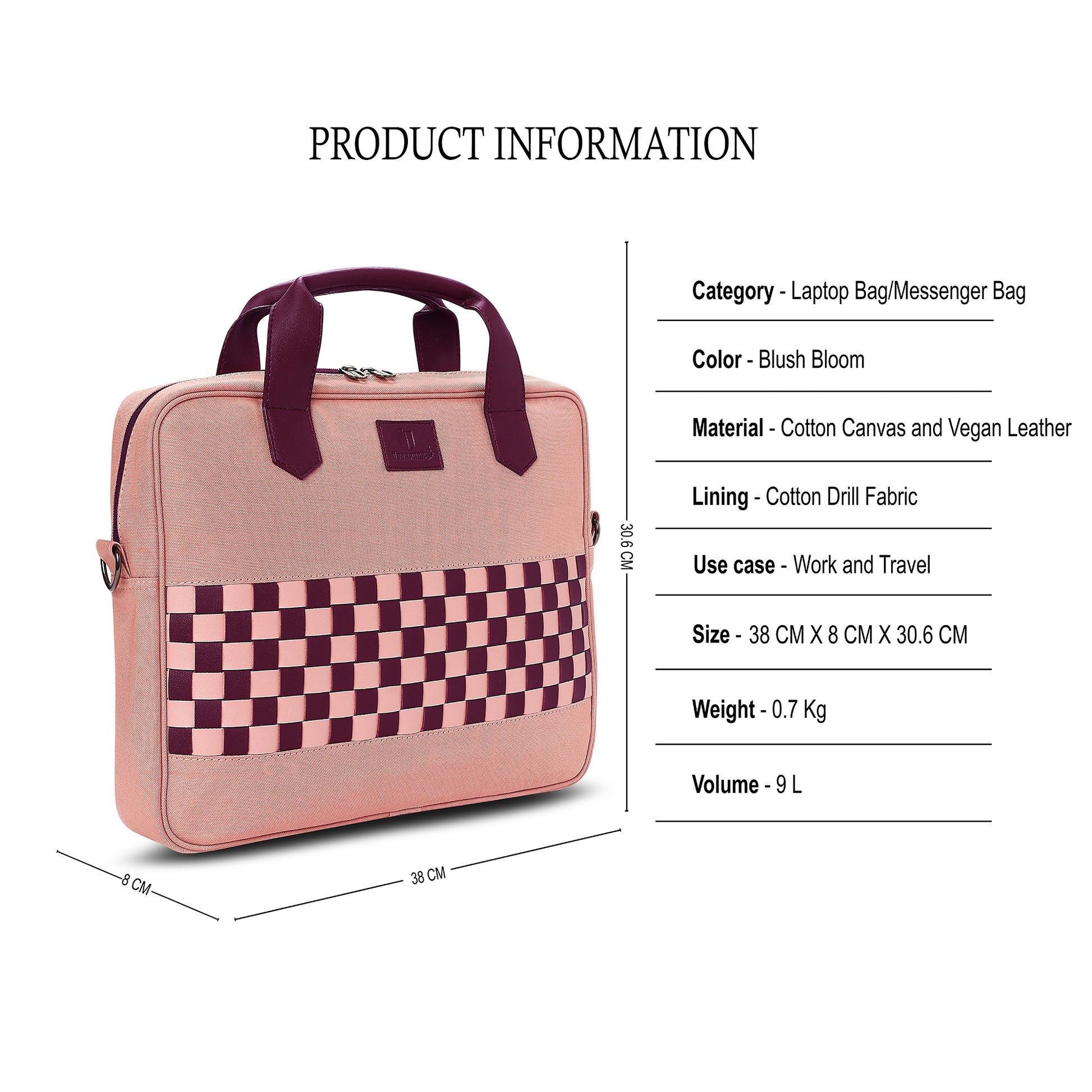 Zen Centre - Blush Bloom | Laptop Bag / Messenger Bag - Überpack