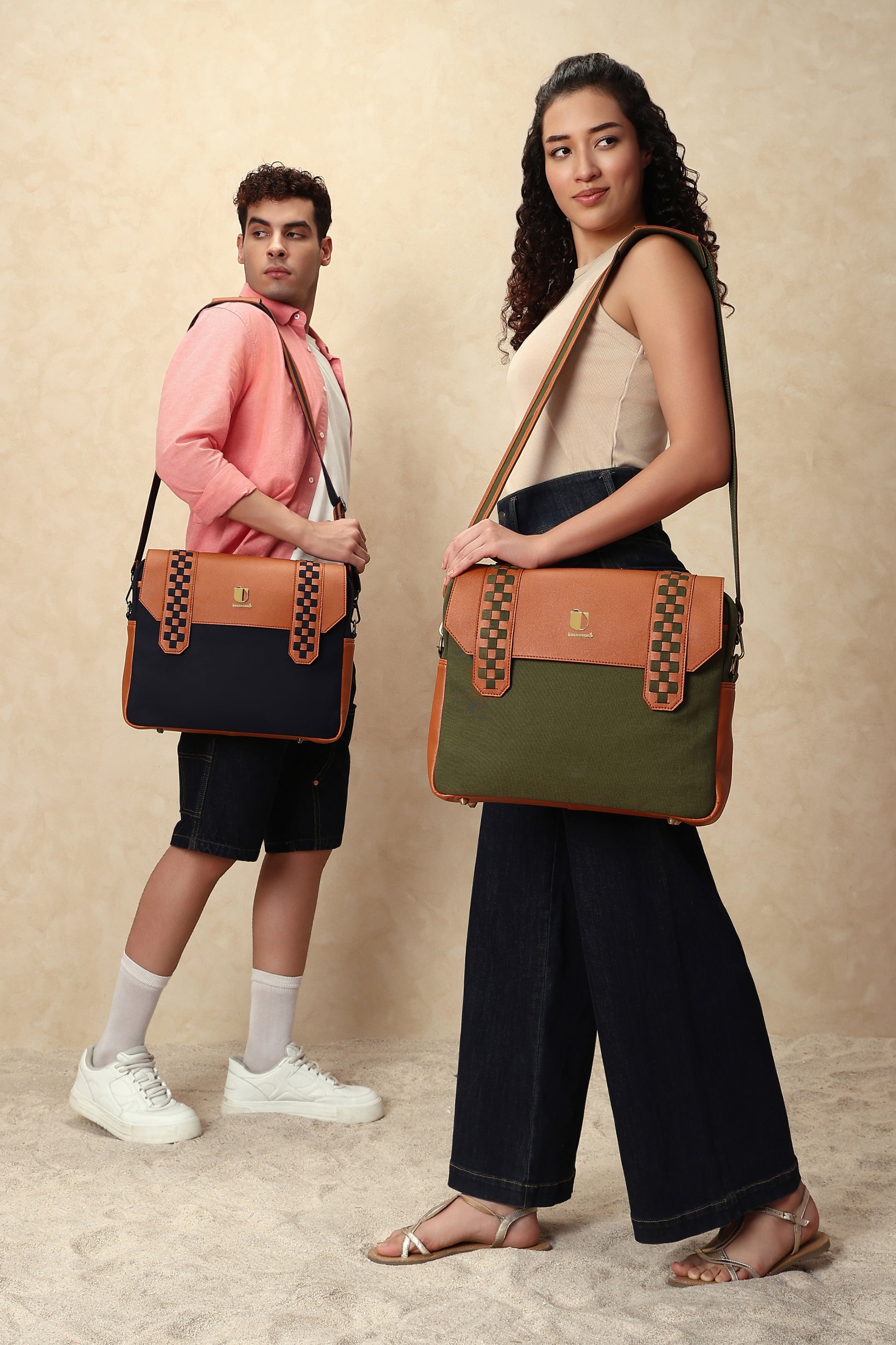 Soul Weave - Olive Green Meadow | Laptop Bag / Messenger Bag - Überpack