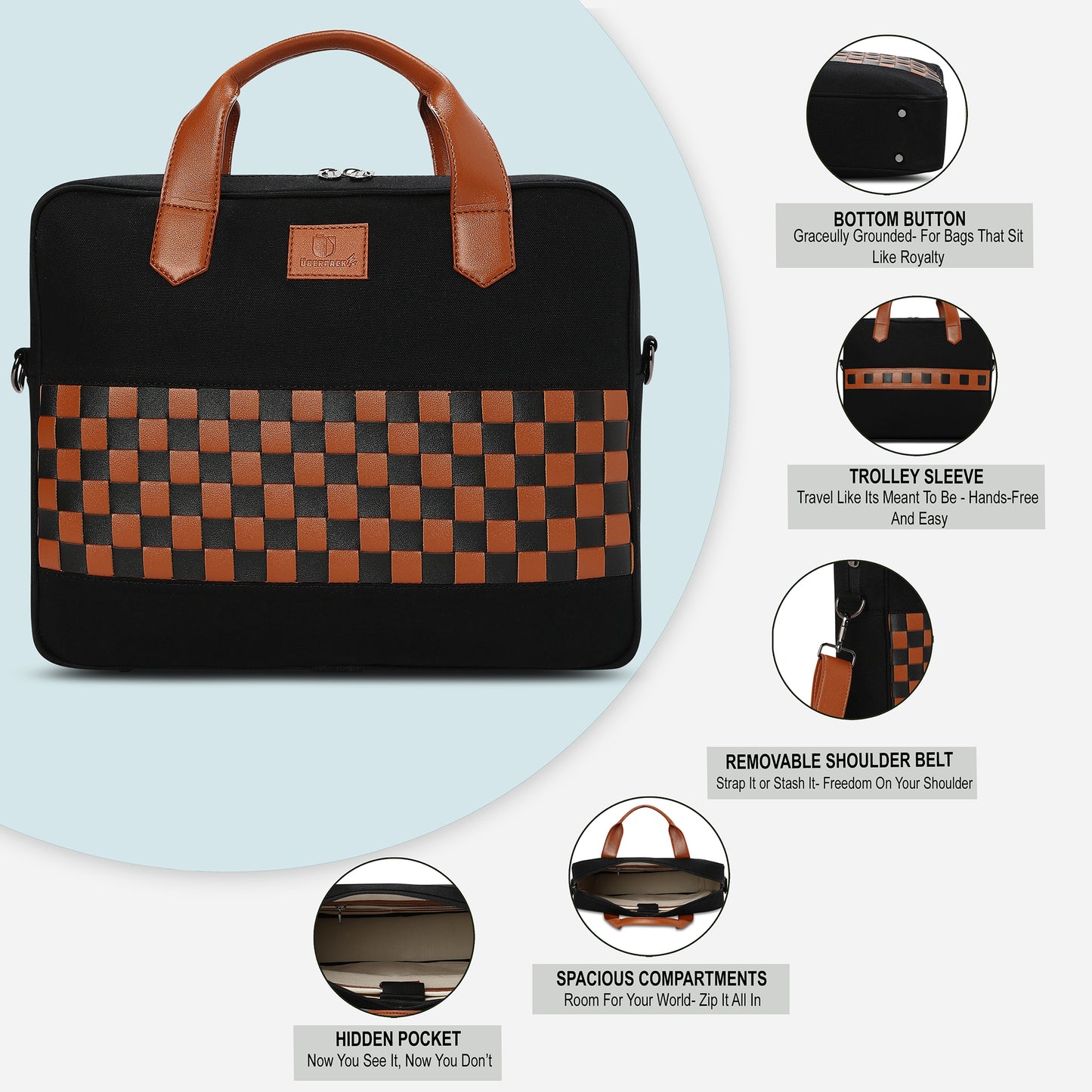 Zen Centre - Ebony Ember | Laptop Bag / Messenger Bag - Überpack