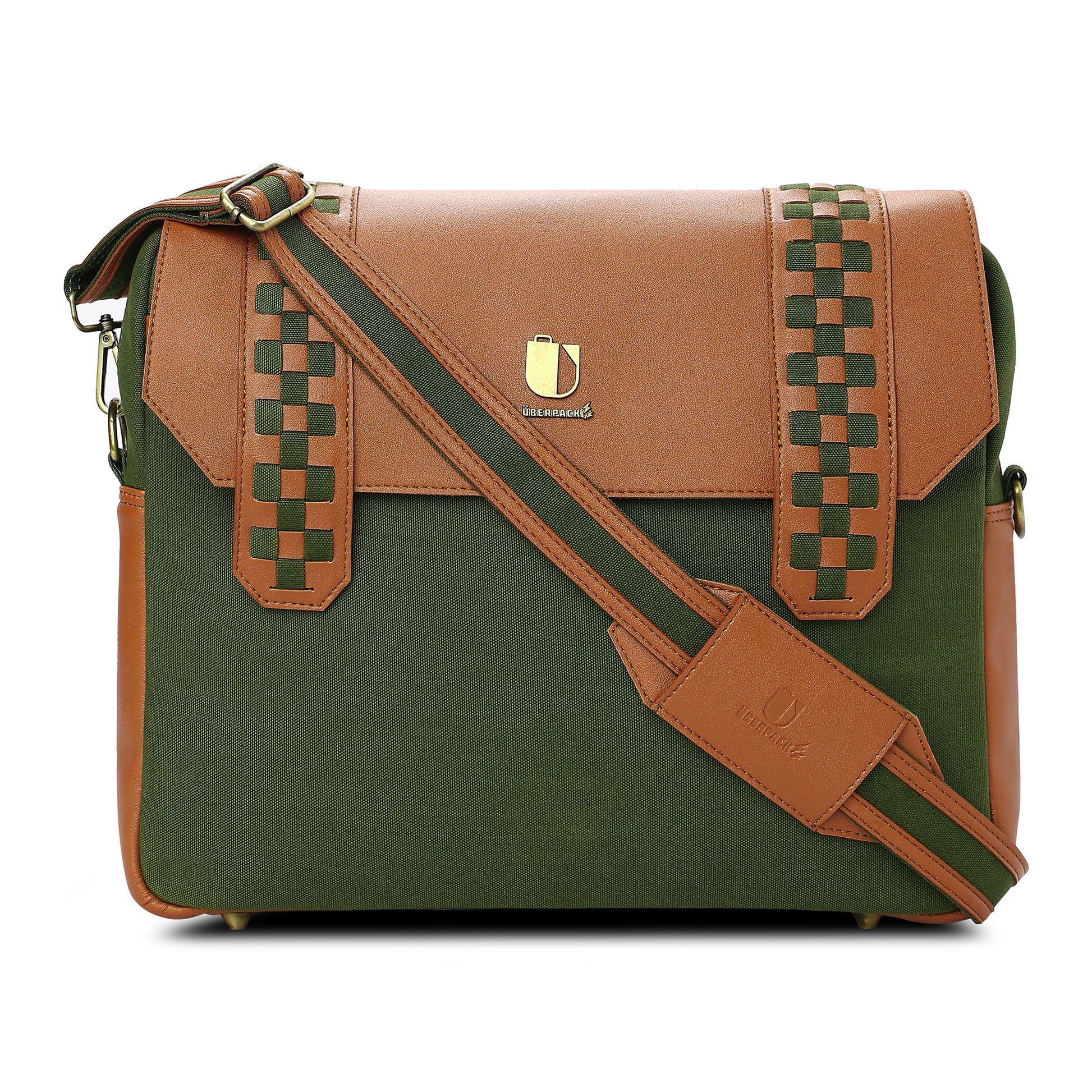 Soul Weave - Olive Green Meadow | Laptop Bag / Messenger Bag - Überpack