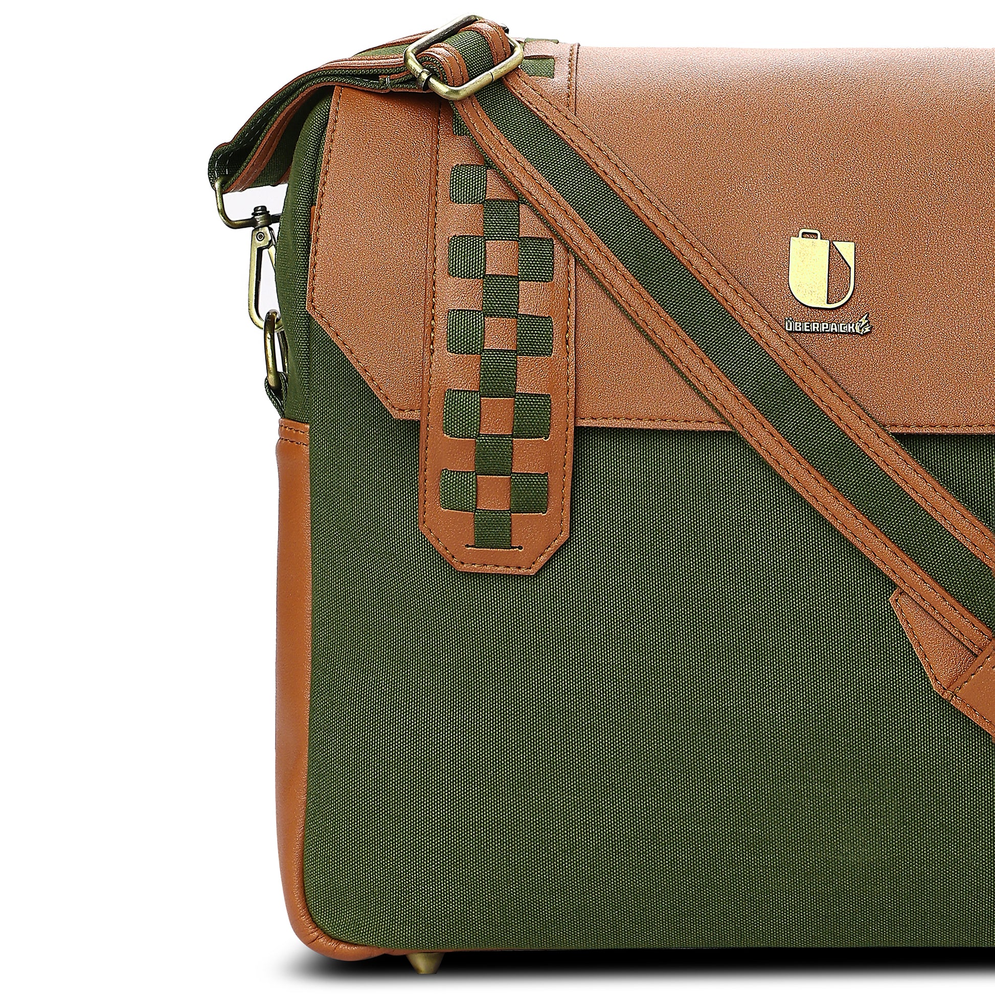 Soul Weave - Olive Green Meadow | Laptop Bag / Messenger Bag - Überpack